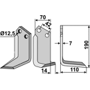 Fräsmesser Rechts 190 x 70 Tortella Nachbau