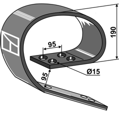 Ressort 150 x 12 - 15 mm pour vibroculteur adaptable