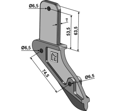 Soc pour semoir KUHN N1500891 adaptable - BlackSteel©
