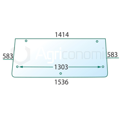 Vitre arrière pour machine agricole ZETOR 6211-7909 adaptable