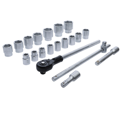 Coffret de 20 douilles et accessoires 3/4" | BGS