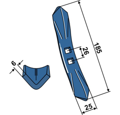 Schar 185 mm Nachbau