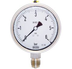 Mano linéaire Baumer Ø 100 mm 1/2" - fixation périphérique - 0-6 bar - Cl1