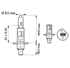 Glühlampe H1 55 W für Landmaschine CASE IH - FENDT - JOHN DEERE 10284328 - 1385970 Nachbau