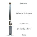 Kit d'une colonne de ventilation pour céréales sans ventilateur - MARTIN LISHMAN