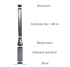 Kit d'une colonne de ventilation pour céréales sans ventilateur - MARTIN LISHMAN