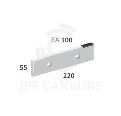 Couteau Droit, 2 trous avec plaquettes carbure SODIMAC 207440 adaptable