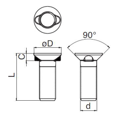 Pflugschraube M12x45 DIN 11014 8.8   ORIGINAL Pöttinger Original