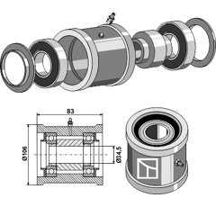 Cojinete completo 34,5 x 106 mm para rastrojador 97223364 adaptable