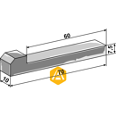 Clavette à talon pour épandeur 70 x 10 mm  adaptable