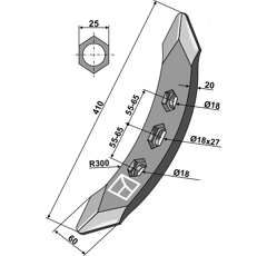 Reja para cultivador KVERNELAND KK303110 adaptable - Blacksteel©