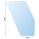 Vitre de porte droite bombée pour tracteur FIAT 5108670 adaptable