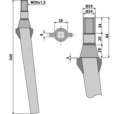 Kreiseleggenzinken - rechts / links RH11 RH  Pedrotti