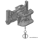 Zugmaul manuell,W= 311 S30, Ø 38 mm Bolzen, CHS, AGCO-Grau, Scharmüller