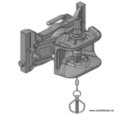 Zugmaul manuell,W= 311 S30, Ø 38 mm Bolzen, CHS, AGCO-Grau, Scharmüller