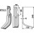 Lame droite pour Fraise/Rotavator GOLDONI 0434 adaptable - 