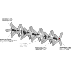 Herse à bêche rotative traînée 3 x 16 adaptable BlackSteel©
