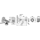 Messerschraube M 20 x 1,5 mit Kronenmutter Humus Schraube 325.92.450 Mutter 909.35.002