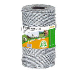 Extra Jumbo Kunststofflitze -  9 x 0,20 Niro - weiß