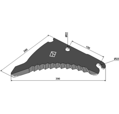 Lame pour presse à balle VICON VF1665.1648 adaptable - Blacksteel©