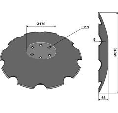 Hohlscheibe, gezahnt 3490466N Lemken by Niaux