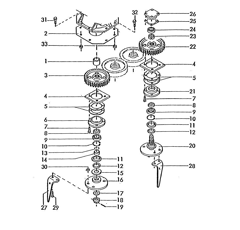 Dent gauche pour herse rotative RABE 84091202 origine