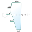 Vitre de porte droite, gauche pour tracteur CLAAS 7701030340 adaptable