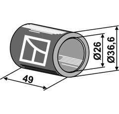 Espaciador de PVC Ø 26 - 36,6 mm adaptable