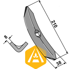 Soc 210 mm adaptable - Blacksteel©