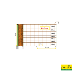 Filet électrifié double pointe 0,90 x 50 m - PATURA