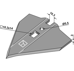 Reja binadora 100 x 3 mm para escardador SCHMOTZER 361623 adaptable - BlackSteel©