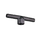 Raccord Té fileté / cannelé 1/4" F en nylon