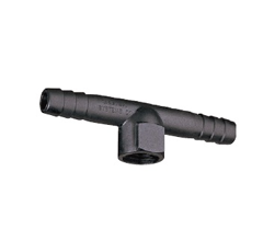 Raccord Té fileté / cannelé 1/4" F en nylon