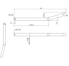 Zinken 28 x 560 mm für Frontlader MX - CHILTON Nachbau