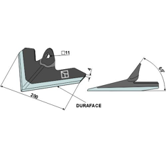 Reja binadora 200 x 4 mm para escardador EINBÖCK 15.269.01 adaptable | reforzado - BlackSteel©