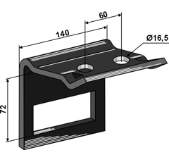 Halter für Zinken 100 x 14 mm Nachbau  