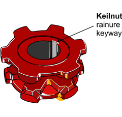 Pignon à chaîne pour épandeur STRAUTMANN 32103400 adaptable