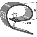 Ressort 150 x 10 - 15 mm pour vibroculteur adaptable