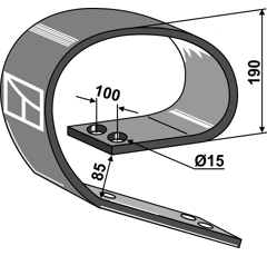 Ressort 150 x 10 - 15 mm pour vibroculteur adaptable