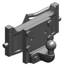 Kugeleinsatz Kugel 50,W= 330 S30, Schwarz  