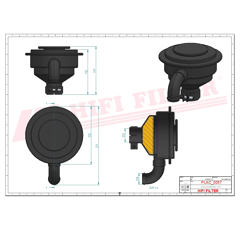 Filtre d'aération adaptable HIFI FILTER SAO5291