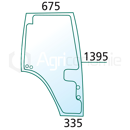 Vitre de porte Dr. pour machine agricole FENDT H816810030340 adaptable