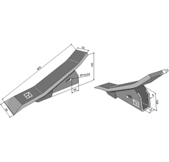 Soc pour cultivateur ALPEGO 405 mm adaptable