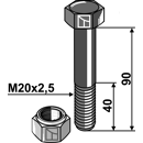 Schraube M20x2,5 für Mulcher PERFECT Nachbau  