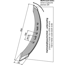 Pointe twist - modèle droite 10 mm pour AMAZONE adaptable