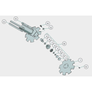 Vis M20 x 45 mm pour déchaumeur à disque HORSCH 00360195 adaptable