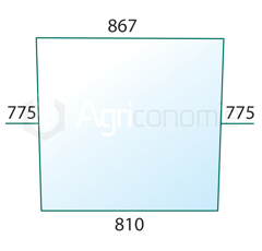 Pare brise pour machines agricoles LAMBORGHINI 0.9241.210.0 adaptable