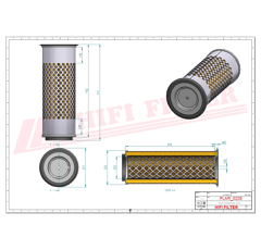 Filtre à air primaire adaptable HIFI FILTER SA16208