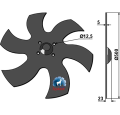 Disque étoile ∅500x5 pour déchaumeur VÄDERSTAD 473562 adaptable - Blacksteel©