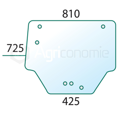 Pare-brise pour machine agricole FENDT 247811041100 adaptable